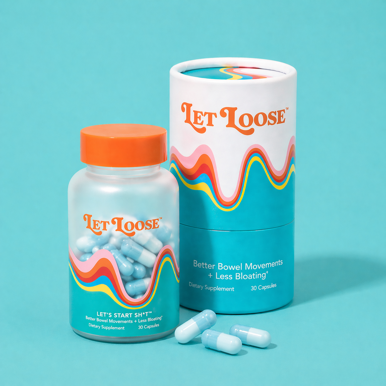 Let Loose Daily Capsules bottle and package